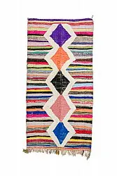 Marokkolainen Kilim matto Boucherouite 135 x 270 cm