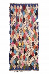 Marokkolainen Kilim matto Boucherouite 255 x 110 cm