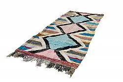 Marokkolainen Kilim matto Boucherouite 120 x 275 cm
