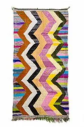 Marokkolainen Kilim matto Boucherouite 145 x 290 cm