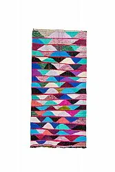 Marokkolainen Kilim matto Boucherouite 125 x 260 cm