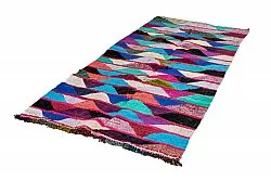 Marokkolainen Kilim matto Boucherouite 125 x 260 cm