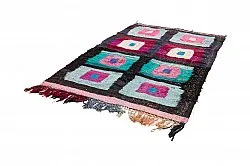 Marokkolainen Kilim matto Boucherouite 140 x 225 cm