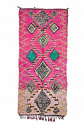 Marokkolainen Kilim matto Boucherouite 305 x 130 cm