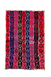 Marokkolainen Kilim matto Boucherouite 135 x 205 cm