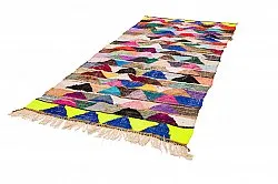 Marokkolainen Kilim matto Boucherouite 135 x 290 cm