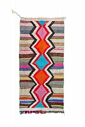 Marokkolainen Kilim matto Boucherouite 130 x 260 cm