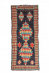 Marokkolainen Kilim matto Boucherouite 305 x 115 cm