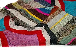 Marokkolainen Kilim matto Boucherouite 130 x 260 cm
