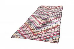 Marokkolainen Kilim matto Boucherouite 275 x 125 cm