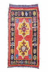Marokkolainen Kilim matto Boucherouite 260 x 135 cm