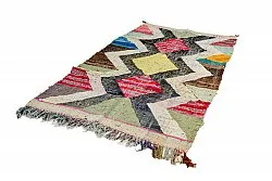 Marokkolainen Kilim matto Boucherouite 135 x 230 cm