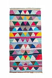 Marokkolainen Kilim matto Boucherouite 135 x 265 cm