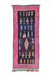 Marokkolainen Kilim matto Boucherouite 315 x 130 cm