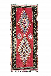 Marokkolainen Kilim matto Boucherouite 325 x 135 cm