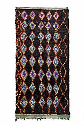 Marokkolainen Kilim matto Boucherouite 130 x 270 cm