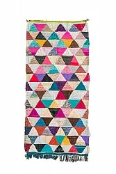Marokkolainen Kilim matto Boucherouite 130 x 280 cm