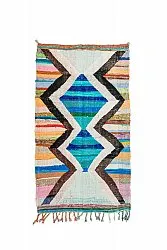 Marokkolainen Kilim matto Boucherouite 135 x 235 cm