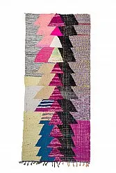 Marokkolainen Kilim matto Boucherouite 125 x 290 cm