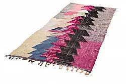 Marokkolainen Kilim matto Boucherouite 125 x 290 cm