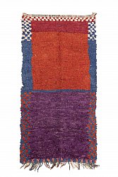 Marokkolainen Kilim matto Boucherouite 240 x 130 cm