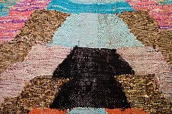 Marokkolainen Kilim matto Boucherouite 125 x 250 cm