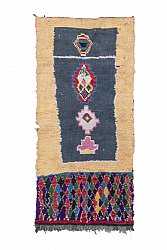 Marokkolainen Kilim matto Boucherouite 260 x 115 cm
