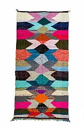 Marokkolainen Kilim matto Boucherouite 145 x 295 cm