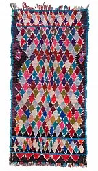 Marokkolainen Kilim matto Boucherouite 225 x 105 cm