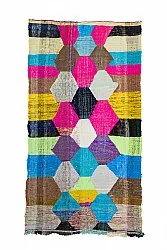 Marokkolainen Kilim matto Boucherouite 150 x 285 cm