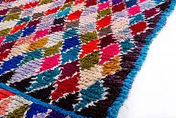 Marokkolainen Kilim matto Boucherouite 225 x 105 cm