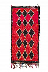 Marokkolainen Kilim matto Boucherouite 280 x 140 cm