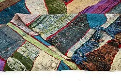 Marokkolainen Kilim matto Boucherouite 140 x 250 cm