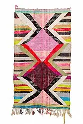 Marokkolainen Kilim matto Boucherouite 135 x 245 cm