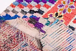 Marokkolainen Kilim matto Boucherouite 270 x 110 cm