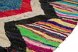 Marokkolainen Kilim matto Boucherouite 125 x 265 cm