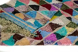 Marokkolainen Kilim matto Boucherouite 125 x 255 cm