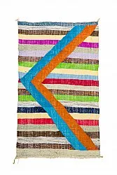 Marokkolainen Kilim matto Boucherouite 125 x 215 cm