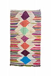 Marokkolainen Kilim matto Boucherouite 140 x 255 cm