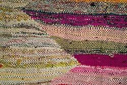 Marokkolainen Kilim matto Boucherouite 140 x 255 cm