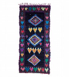 Marokkolainen Kilim matto Boucherouite 295 x 125 cm