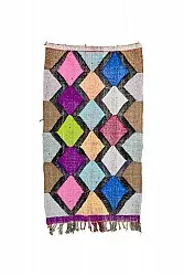 Marokkolainen Kilim matto Boucherouite 135 x 230 cm