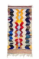 Marokkolainen Kilim matto Boucherouite 155 x 325 cm