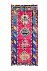 Marokkolainen Kilim matto Boucherouite 280 x 130 cm