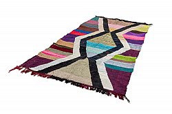 Marokkolainen Kilim matto Boucherouite 135 x 255 cm