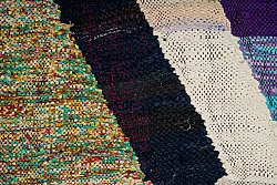 Marokkolainen Kilim matto Boucherouite 135 x 255 cm