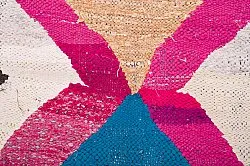 Marokkolainen Kilim matto Boucherouite 120 x 265 cm