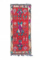 Marokkolainen Kilim matto Boucherouite 245 x 95 cm