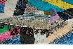 Marokkolainen Kilim matto Boucherouite 130 x 220 cm