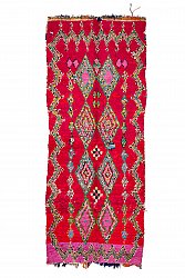 Marokkolainen Kilim matto Boucherouite 310 x 125 cm